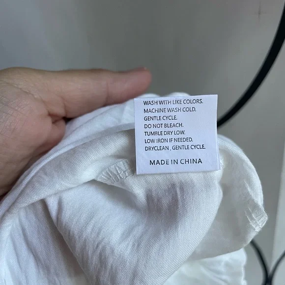 White Cotton Bloomer Pant with Lace Ruffle | Size Small - Picture 8 of 8